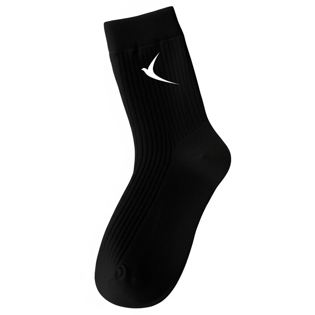 Black Unisex SwiftFit Crew Socks by OJANI
